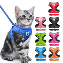 Escape-Proof Mesh Cat Harness and Leash Set
