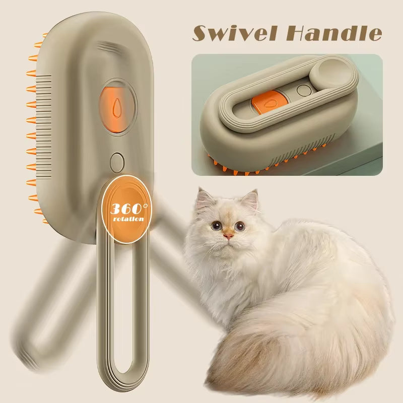 Cat Steamer Brush for Massaging & Grooming