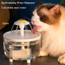 Automatic Flower Cat Water Fountain