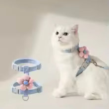 Cute Flower Pet Harness and Leash Set
