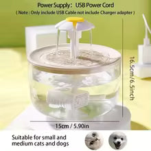 Automatic Flower Cat Water Fountain